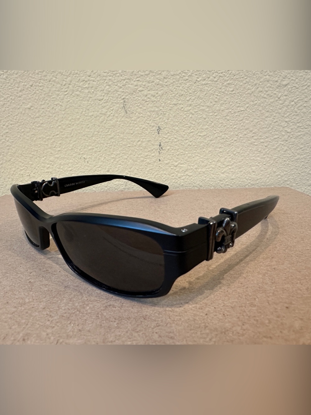 Chrome Hearts Matte Black Sunglasses with Dark Lenses
